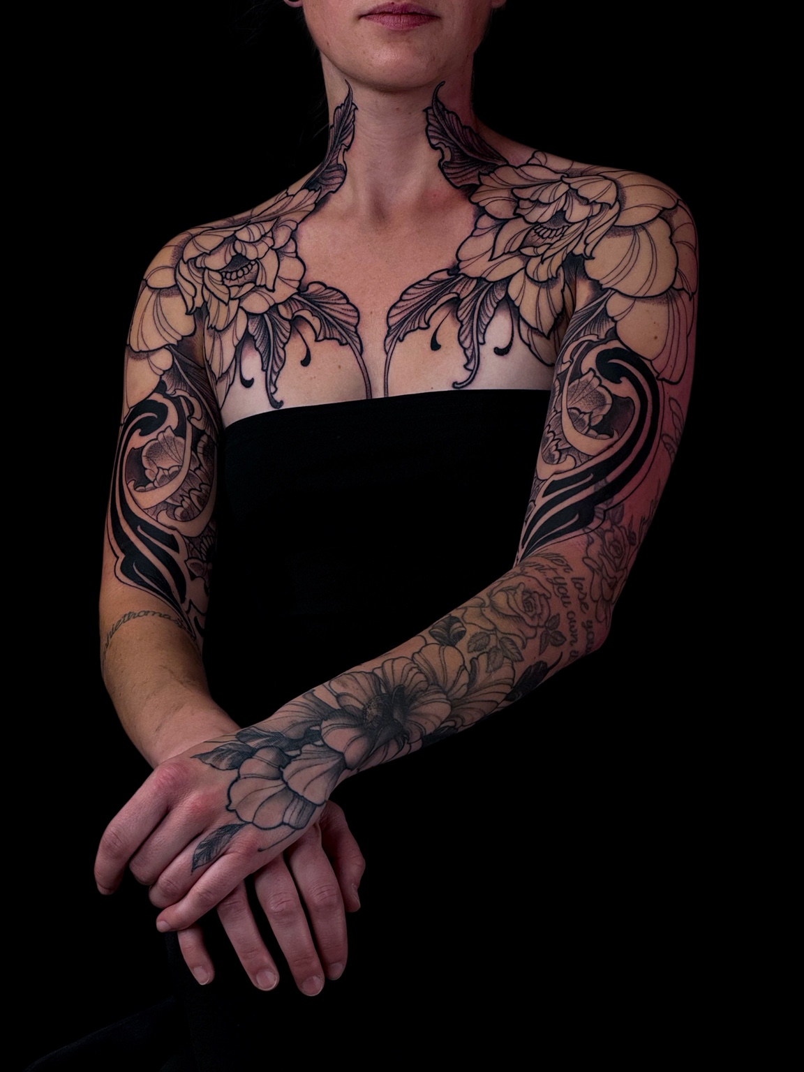 Ornamental Blackwork tattoo by Digo
